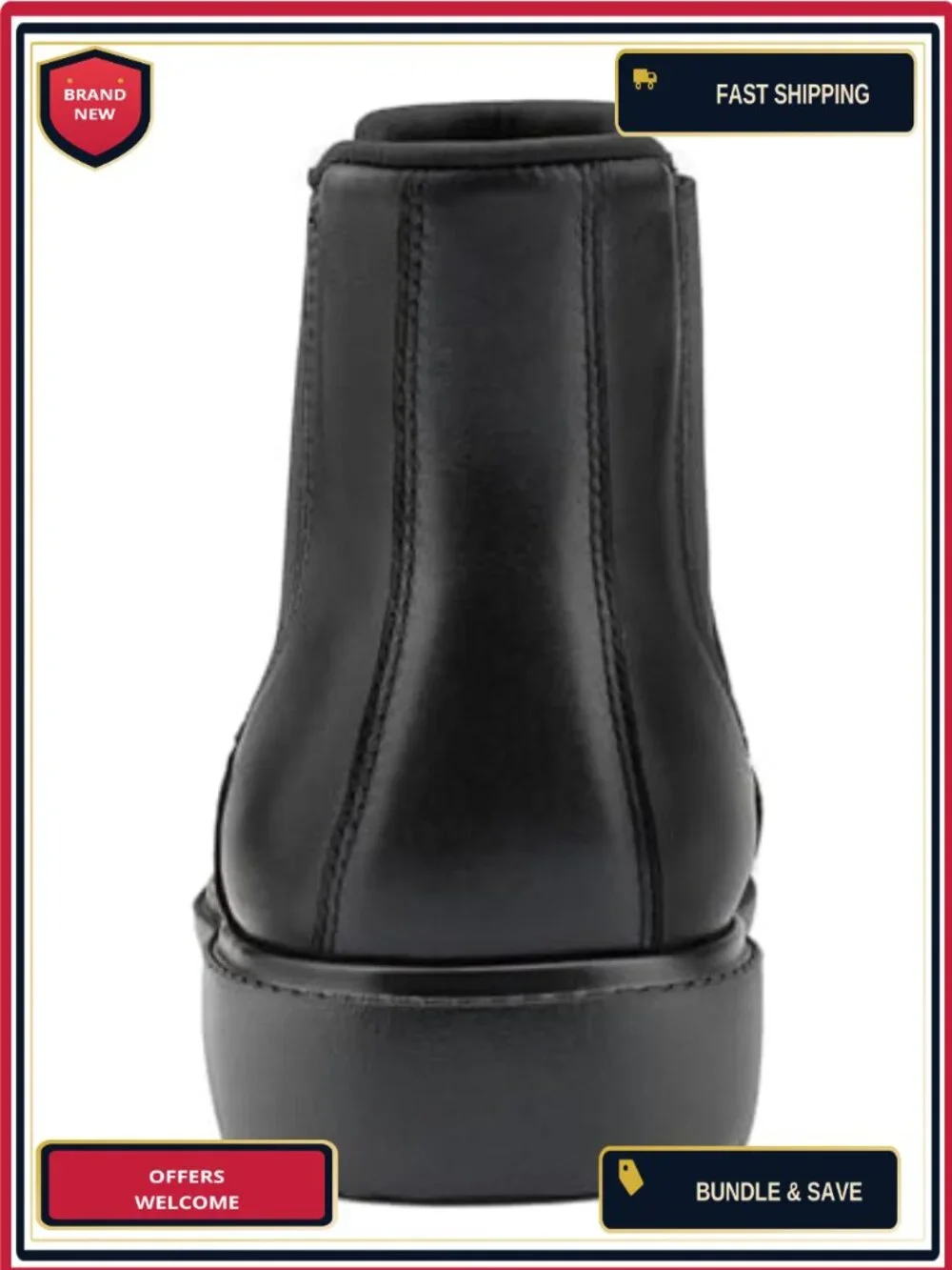 Genuine Leather Chelsea Boots Slip-On Ankle Boots Men's